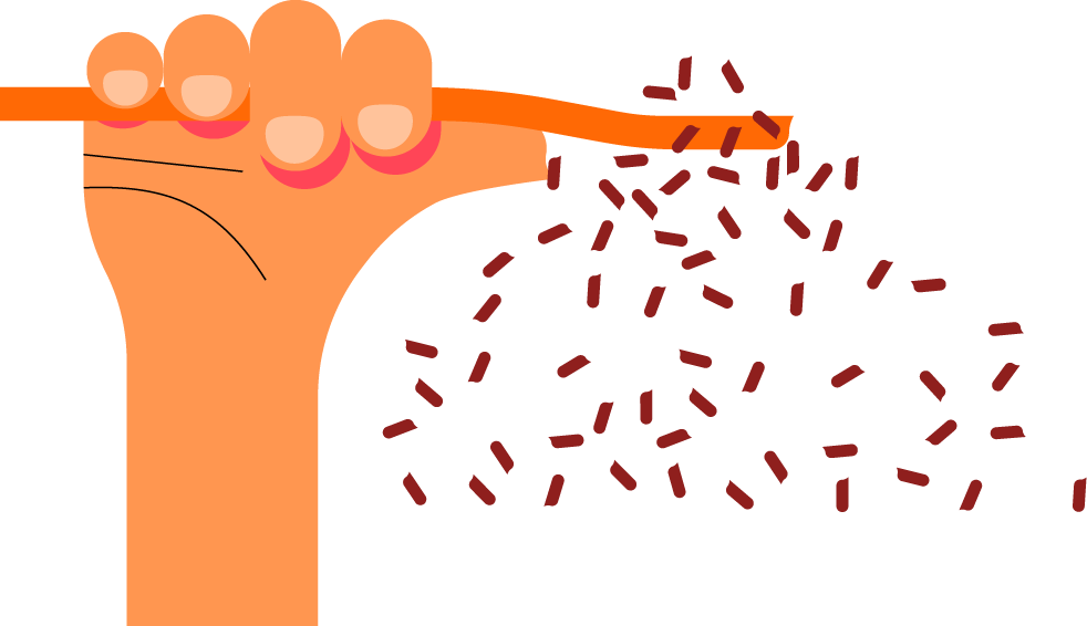 Ruka držící zubní kartáček